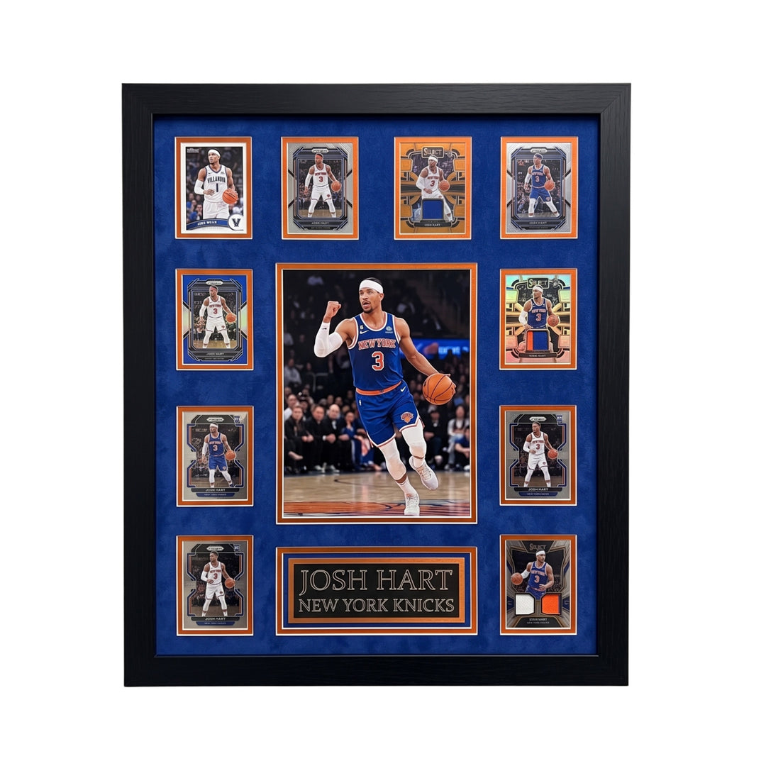 Josh Hart 10-Card Custom Framed Display Piece New York Knicks