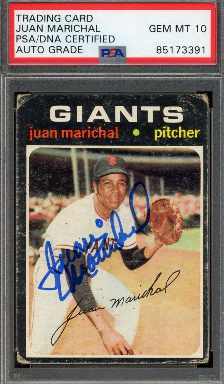 Juan Marichal Gem Mint 10 PSA DNA Signed 1971 Topps Autograph