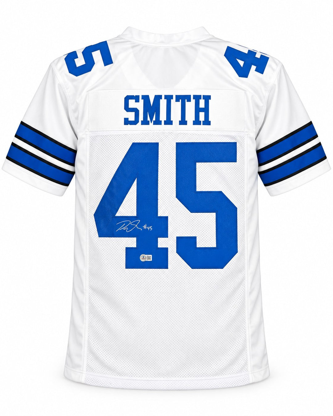 Rod Smith Signed Dallas Cowboys White Jersey Beckett BAS QR