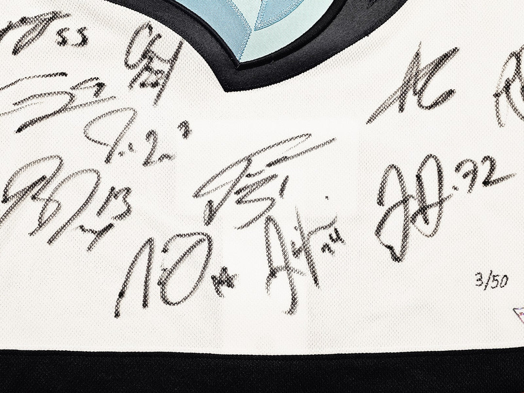 Seattle Kraken Inaugural Season Auto White Adidas Jersey 24 Sigs #/50 Fanatics