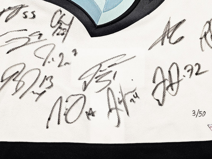 Seattle Kraken Inaugural Season Auto White Adidas Jersey 24 Sigs #/50 Fanatics