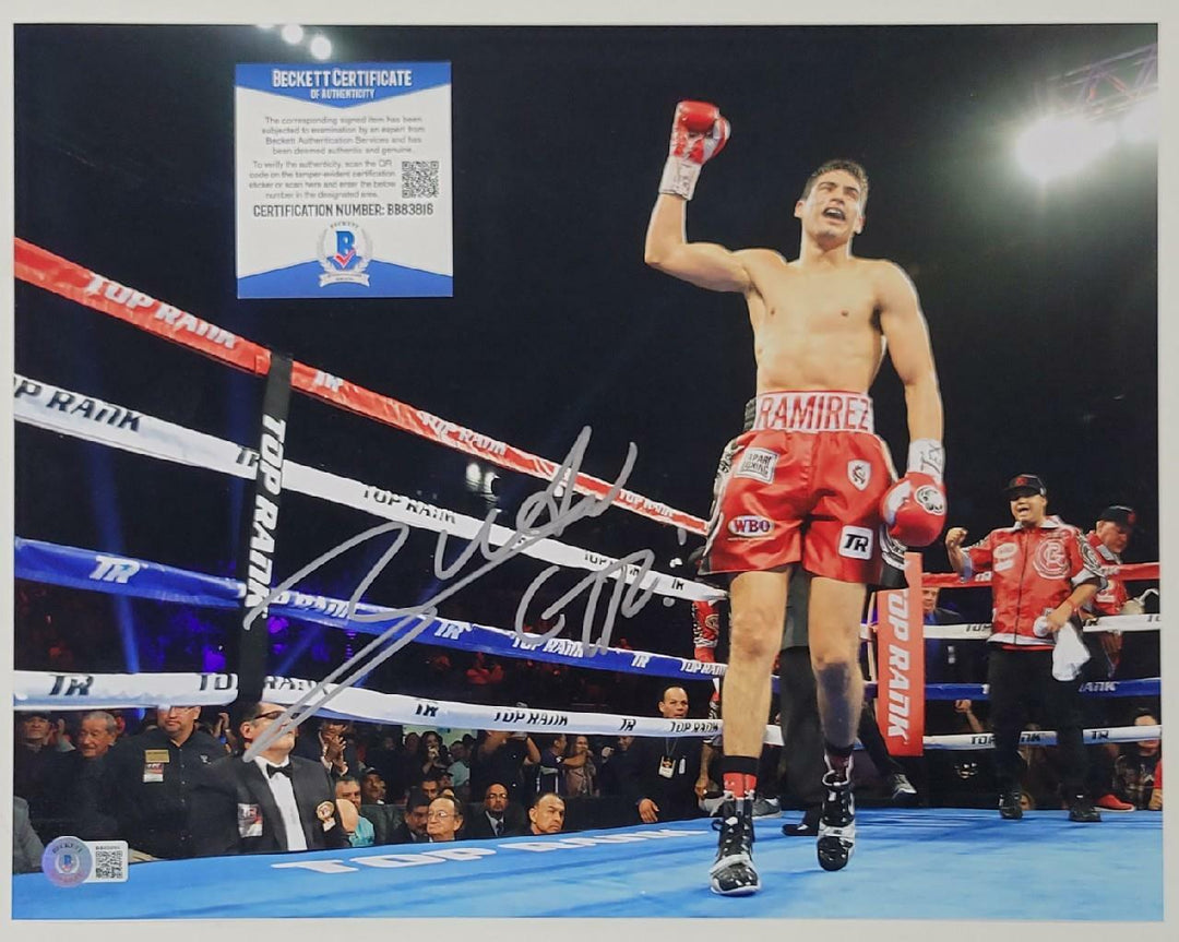Gilberto Ramirez signed 11x14 Photo WBO Boxing Champ Auto (A) ~ Beckett BAS COA