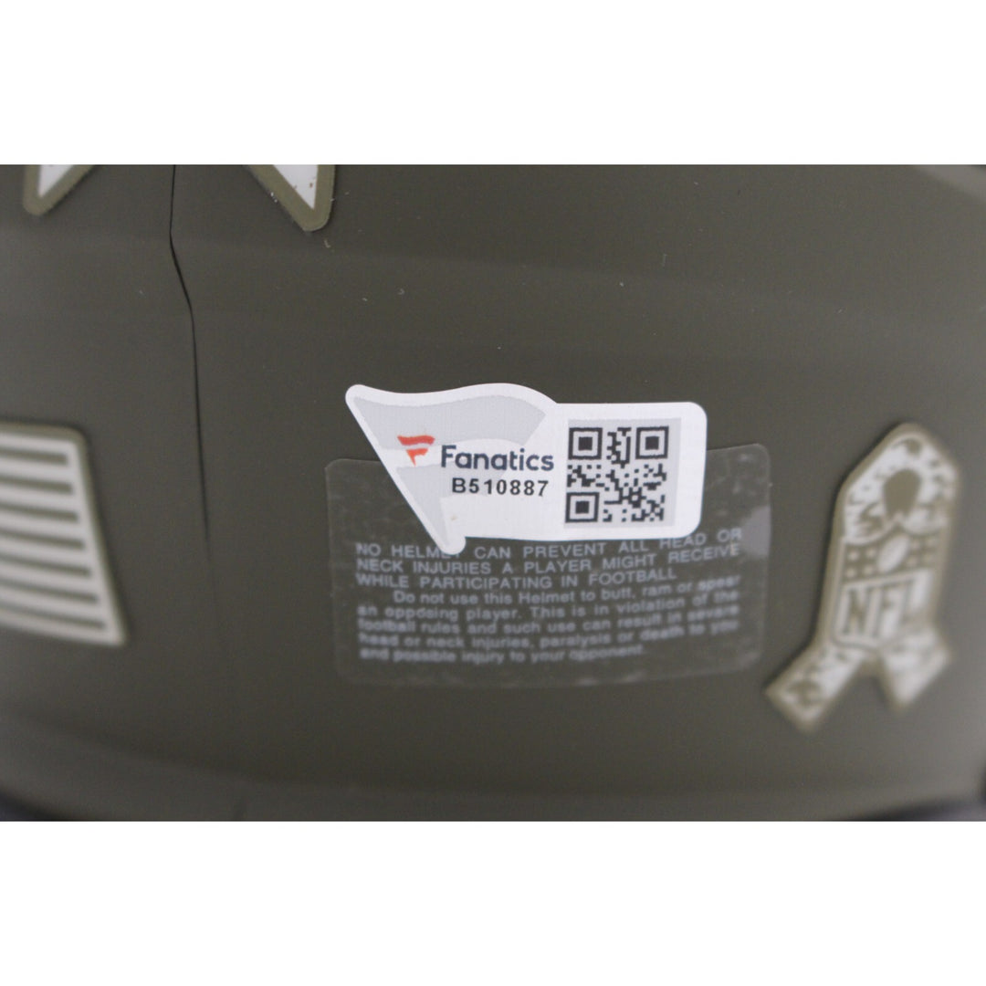 Aaron Rodgers Autographed Green Bay Packers 22 Salute Mini Helmet FAN 46633