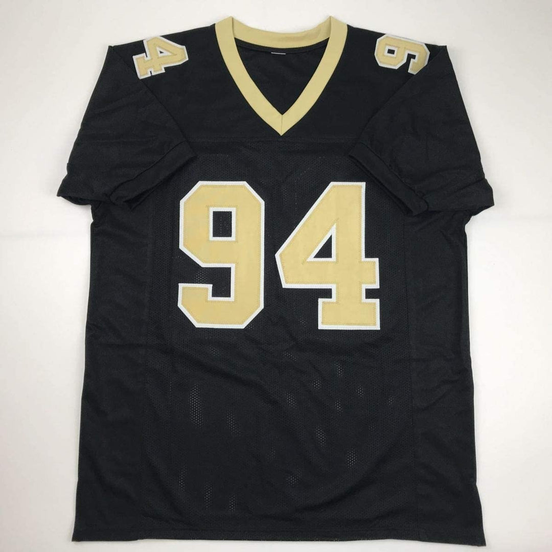 Autographed/Signed Cameron Cam Jordan New Orleans Black Jersey JSA COA