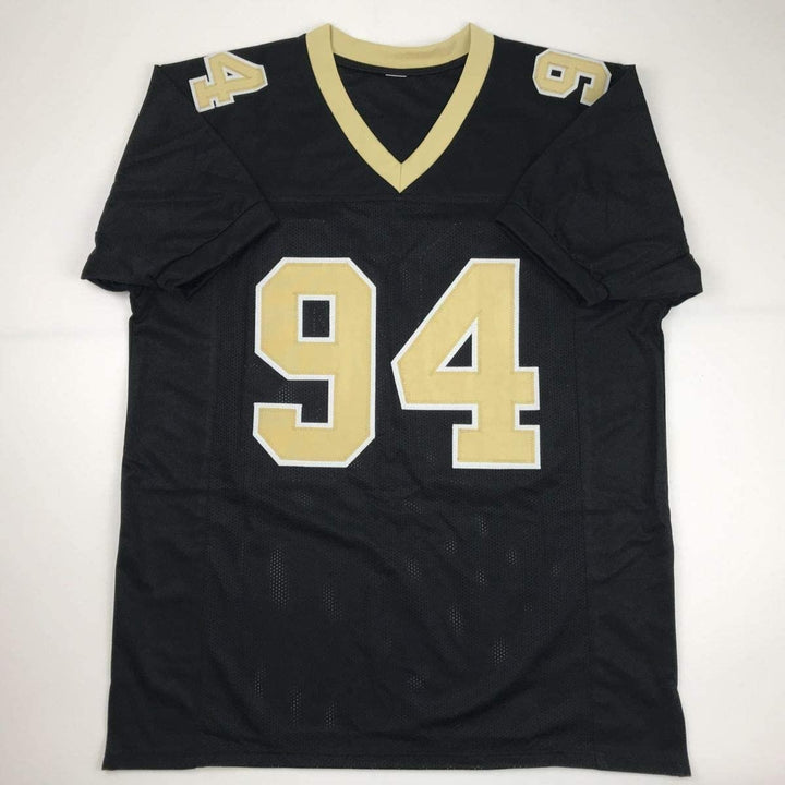 Autographed/Signed Cameron Cam Jordan New Orleans Black Jersey JSA COA