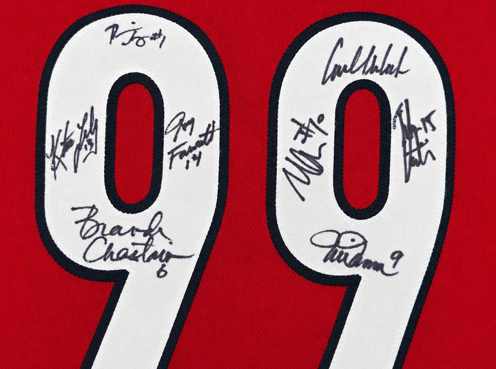 Team USA 1999 Women's World Cup Champions Signed Black Jersey With 8 Sigs Hamm