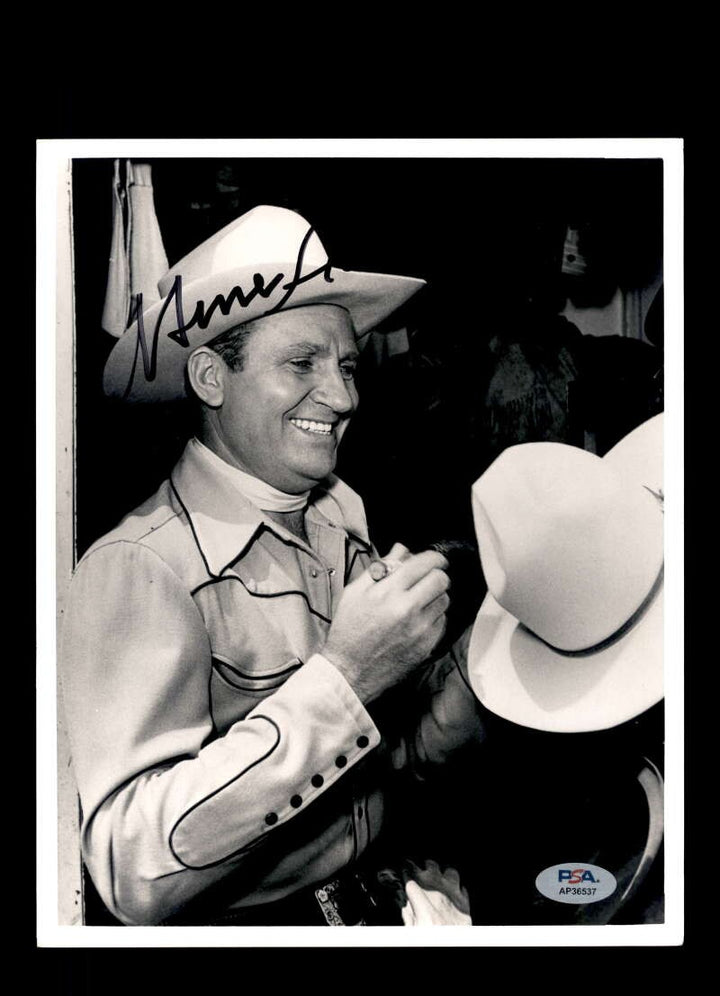 Gene Autry PSA DNA Coa Signed 8x10 Photo Autograph