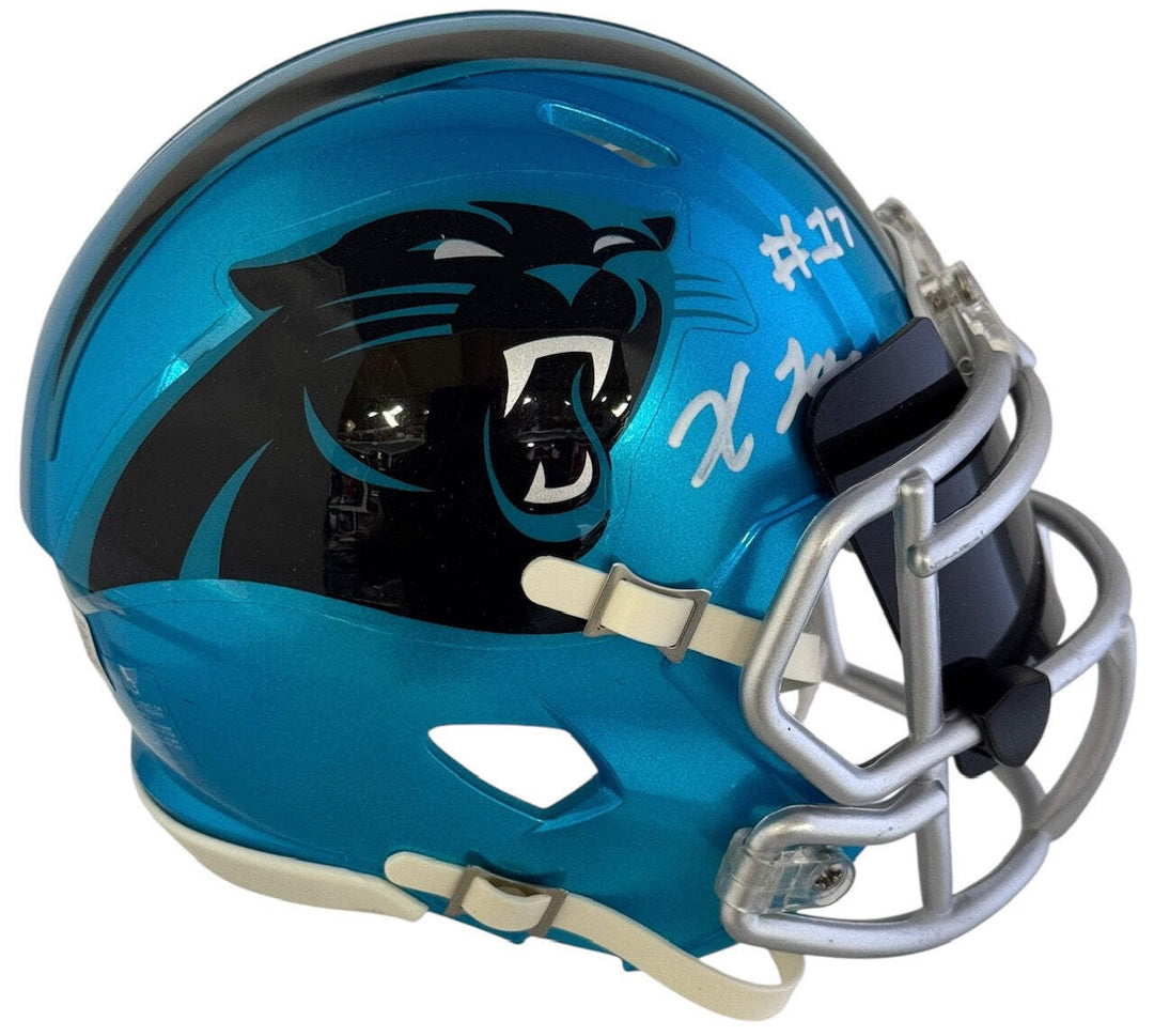 Xavier Legette Autographed Panthers Speed Mini Helmet W/ Visor (Beckett)