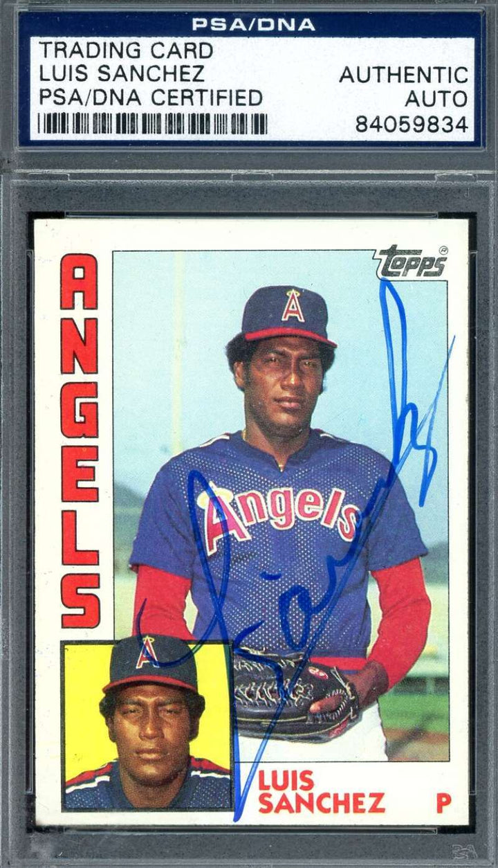 Luis Sanchez PSA DNA Signed 1984 Topps Autograph