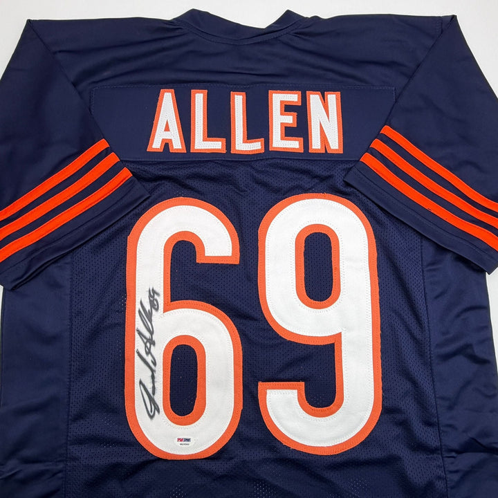 Autographed/Signed Jared Allen Chicago Blue Football Jersey PSA/DNA COA