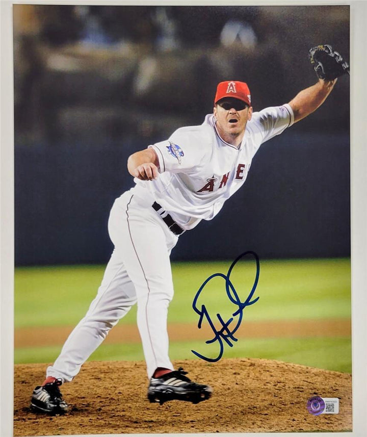 Troy Percival autograph signed Angels 02 WS 11x14 Photo ~ BAS Beckett Witness