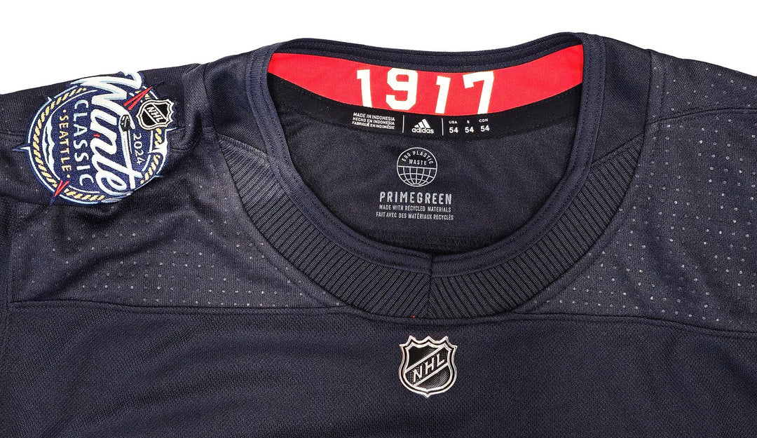 Kraken Matty Beniers Auto Blue Adidas 2024 Winter Classic Jersey Sz 54 Fanatics