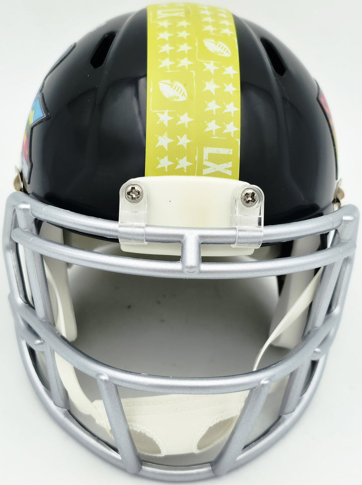 Ernest Jones IV Signed Seahawks Black SB LX Logo Speed Mini Helmet MCS Holo