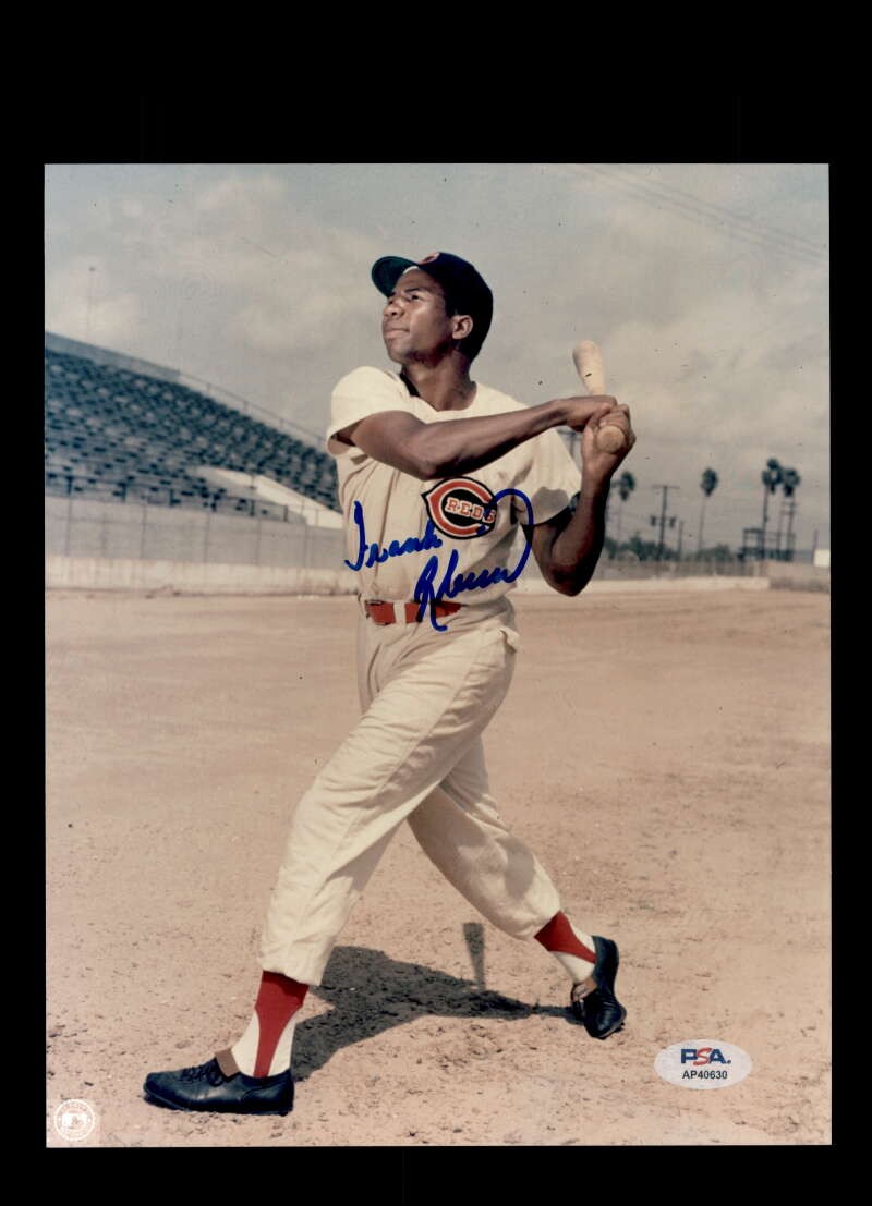 Frank Robinson PSA DNA Signed 8x10 Photo Autographed Reds