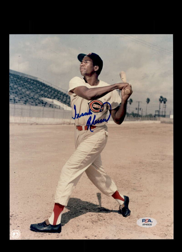 Frank Robinson PSA DNA Signed 8x10 Photo Autographed Reds