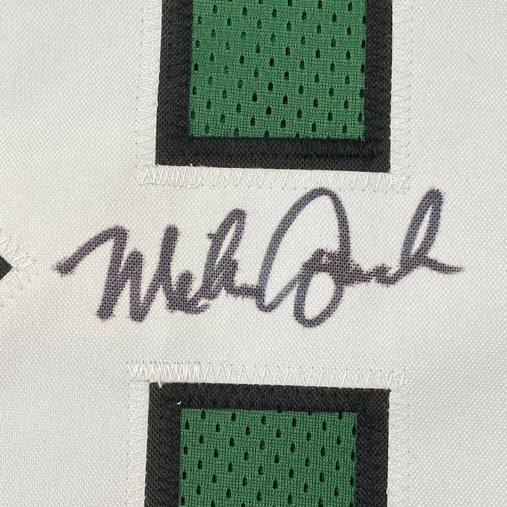 Autographed/Signed MIKE QUICK Philadelphia Kelly Green Football Jersey JSA COA