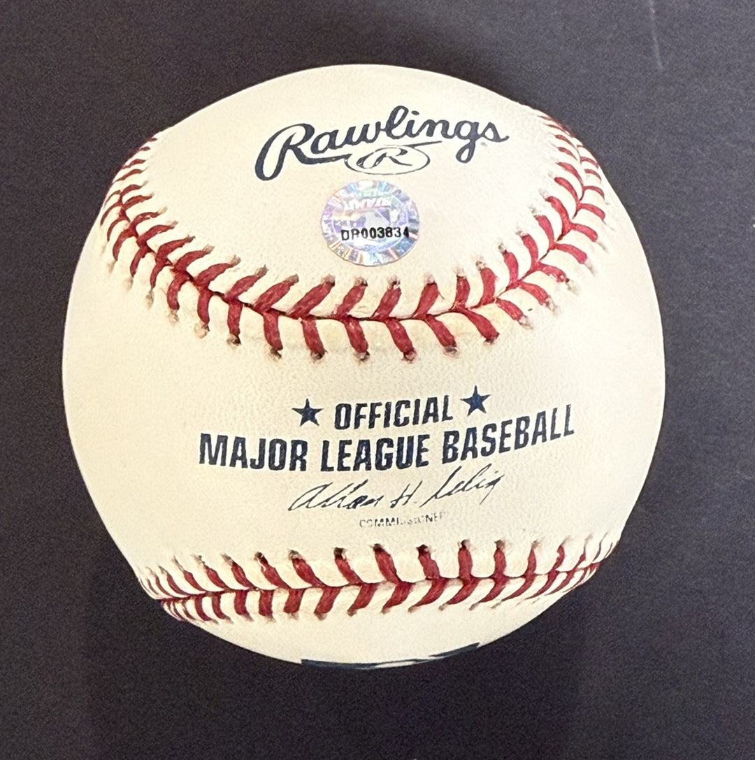 Whitey Ford Yankees Signed Official Baseball 8x Ws Champs Auto Mlb & Mounted Coa