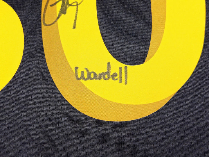 Warriors Stephen Curry Auto Black Nike Swingman City Jersey 48 Wardell Beckett