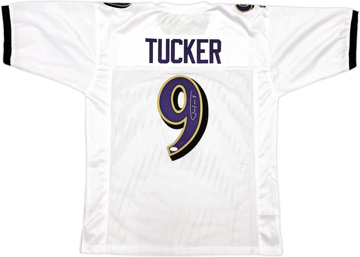 Baltimore Ravens Justin Tucker Autographed Signed White Jersey JSA