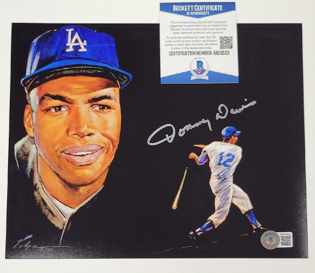 Tommy Davis signed 8x10 Photo Los Angeles Dodgers Autograph B ~ Beckett BAS COA