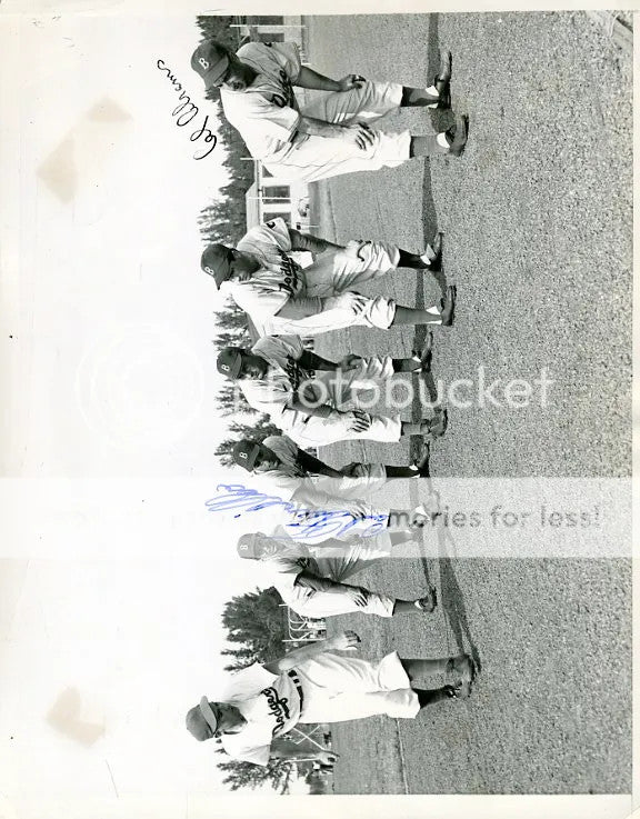 Carl Furillo Cal Abrams 1952 Jsa Authenticated Signed 8x10 Wire Photo Autograph