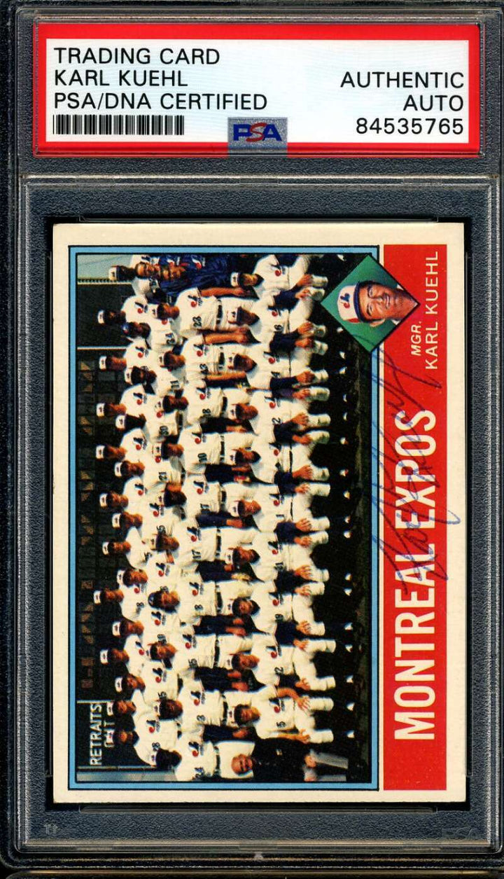 Karl Kuehl PSA DNA Cert Signed 1976 Topps Autograph