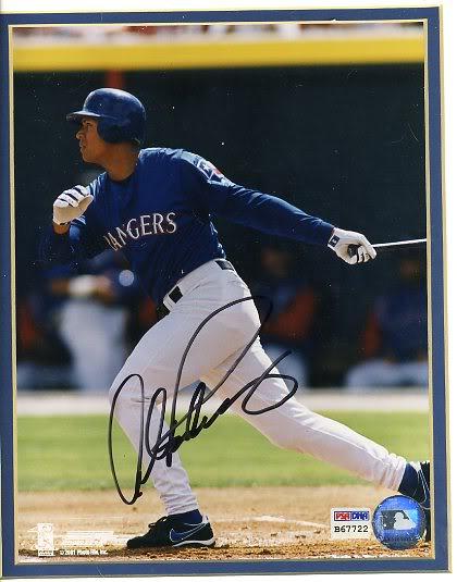 Alex Rodriguez Signed Psa/dna Matted 8x10 Autograph