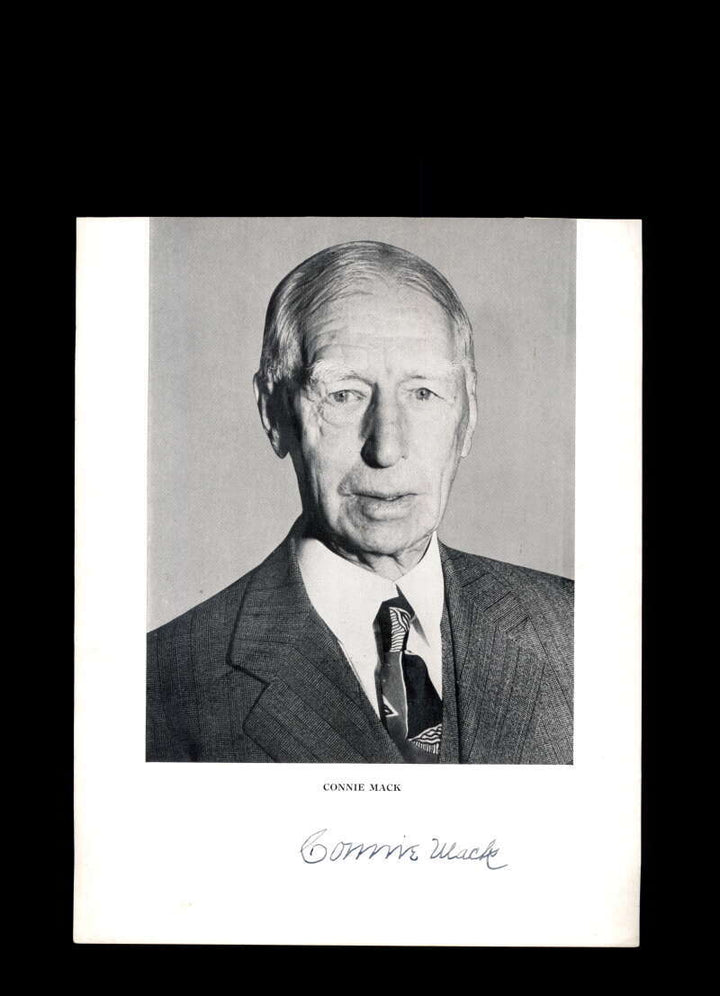 Connie Mack PSA DNA Signed 7x9 Photo Autograph