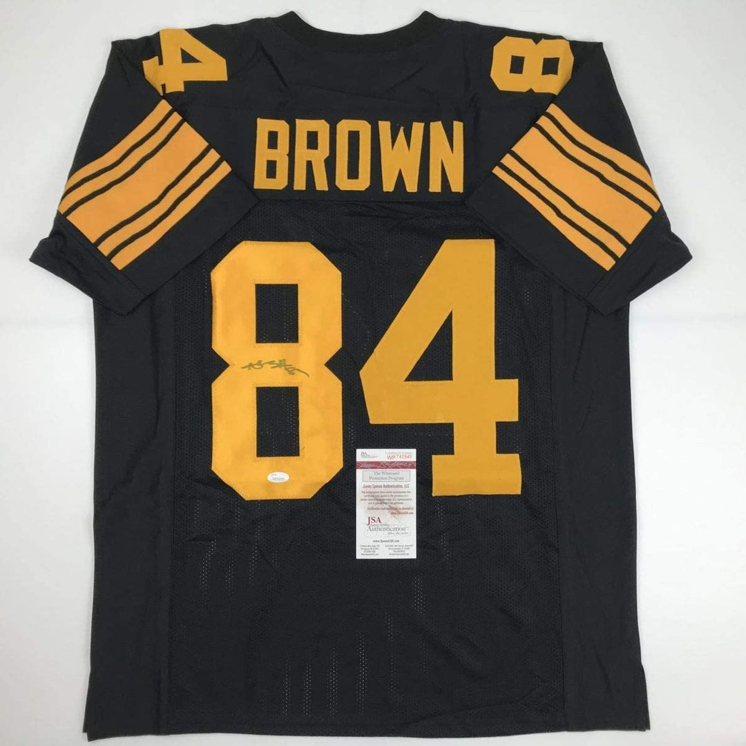 Signed Antonio Brown Pittsburgh Steelers CR Black Jersey JSA COA