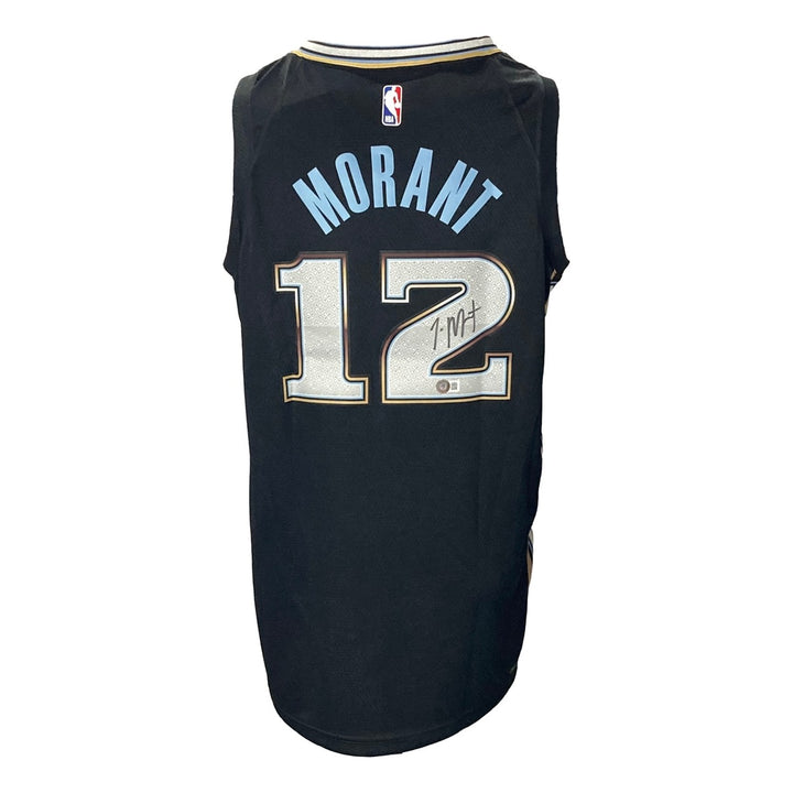 Ja Morant Signed Memphis Grizzlies Black Nike Swingman Jersey BAS