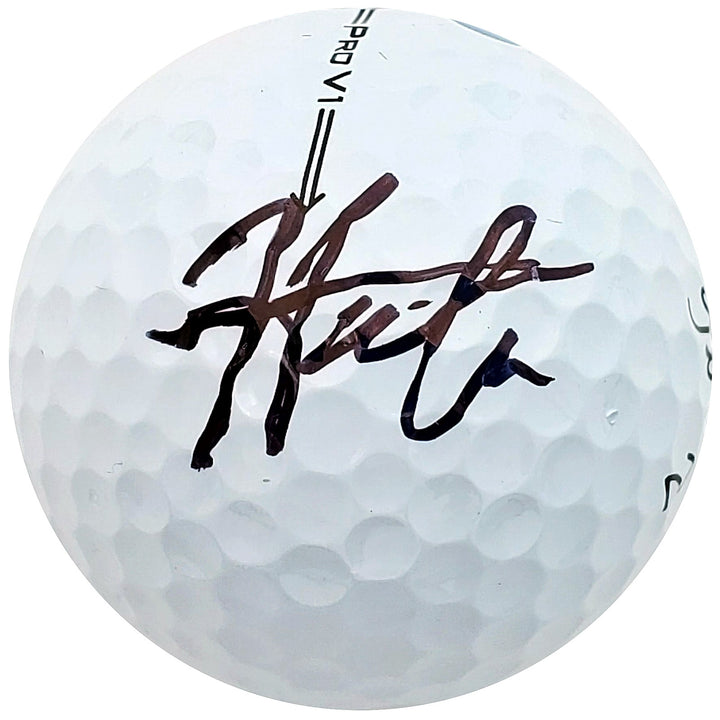 Hideki Matsuyama & Lee Elder Signed Titleist Masters Logo Golf Ball Beckett