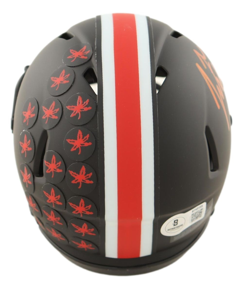 Justin Fields Signed Ohio State Eclipse Mini Speed Helmet BAS