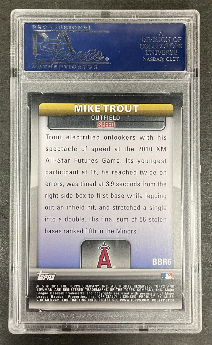 2011 Bowman’s Brightest Mike Trout #BBR6 PSA 8.5 Mint + LA Angels Rookie Card RC