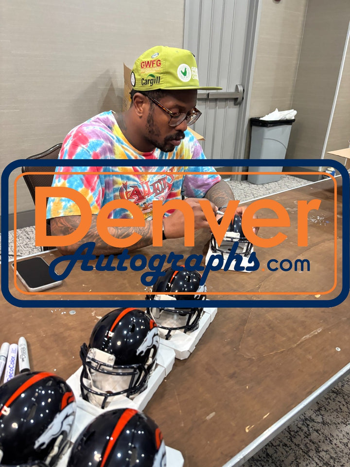 Von Miller Autographed Denver Broncos TB Mini Helmet Beckett Witness 54728