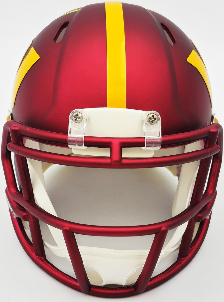Mike Sainristil Signed Washington Commanders Maroon Speed Mini Helmet