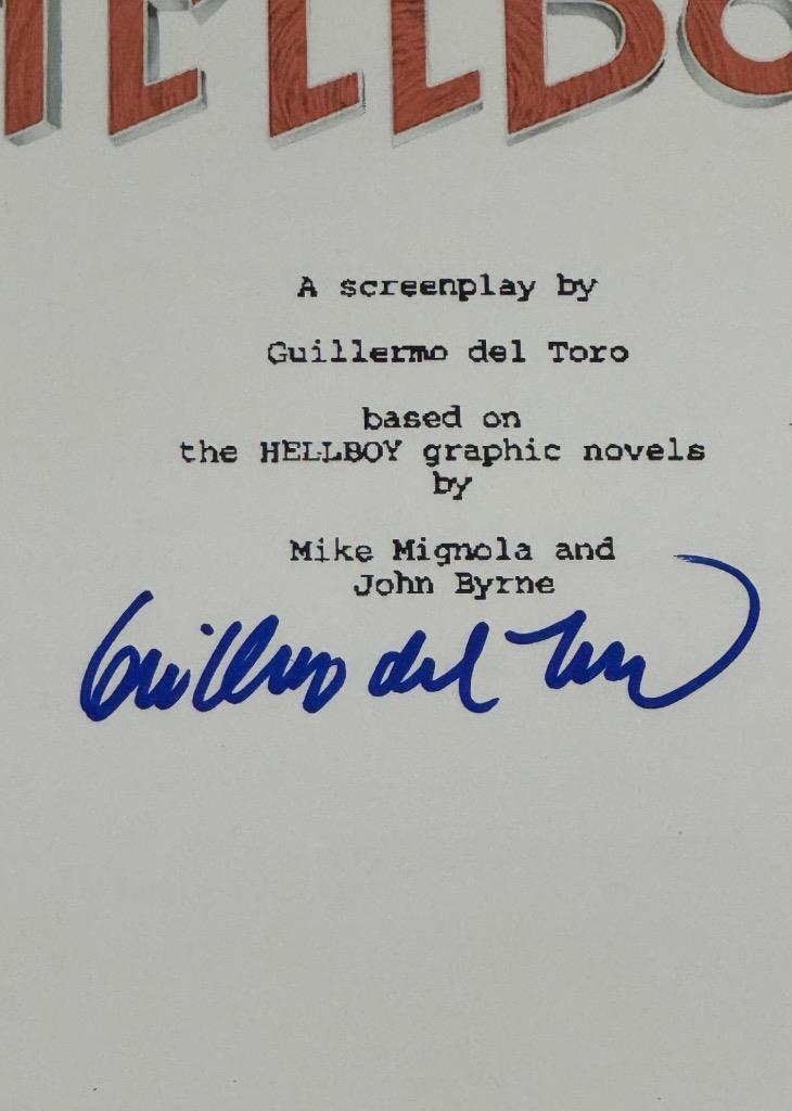 Guillermo del Toro autograph signed Hellboy movie script (B) ~ Beckett BAS