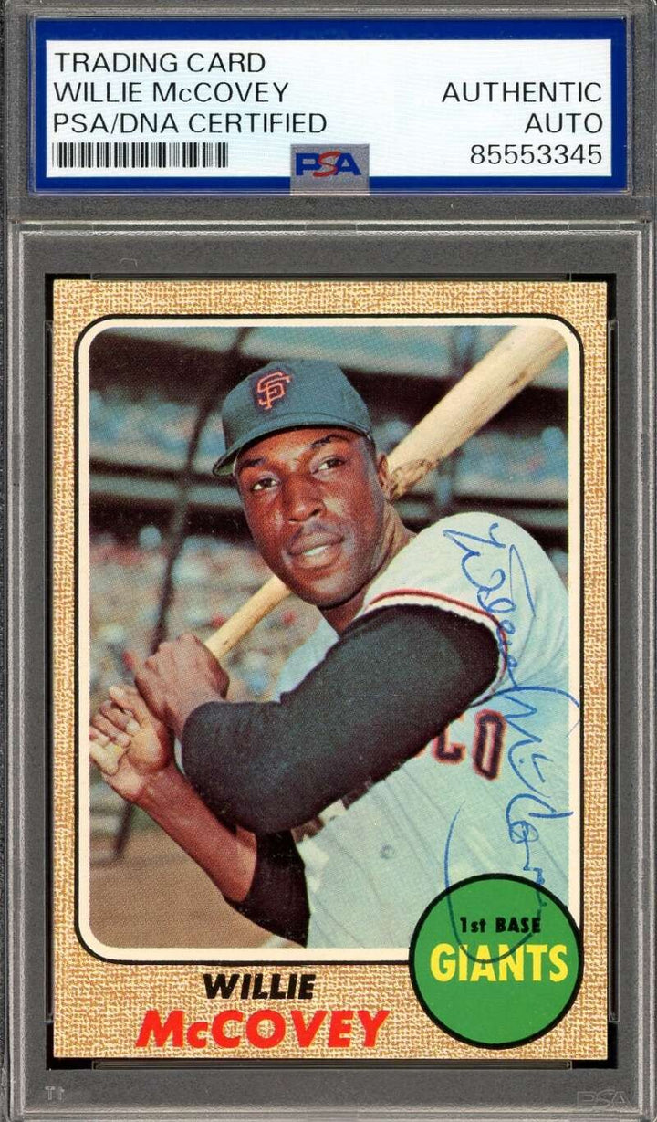 Willie McCovey PSA DNA Vintage Signed 1968 Topps Autograph