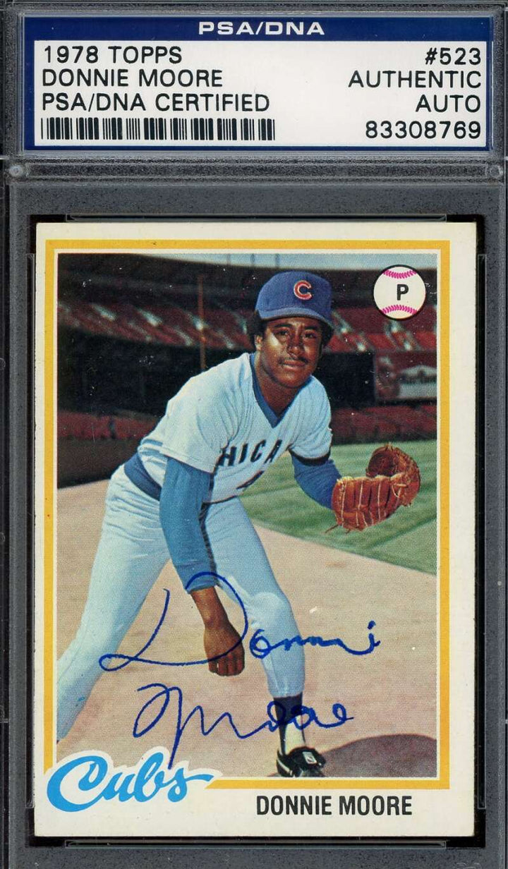 Donnie Moore PSA DNA Signed 1978 Topps Rookie Autograph