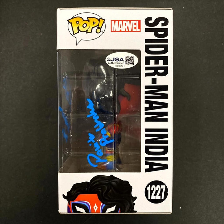 Karan Soni signed "Spider-Man India, Pavitr Prabhakar" Funko Pop! autograph JSA