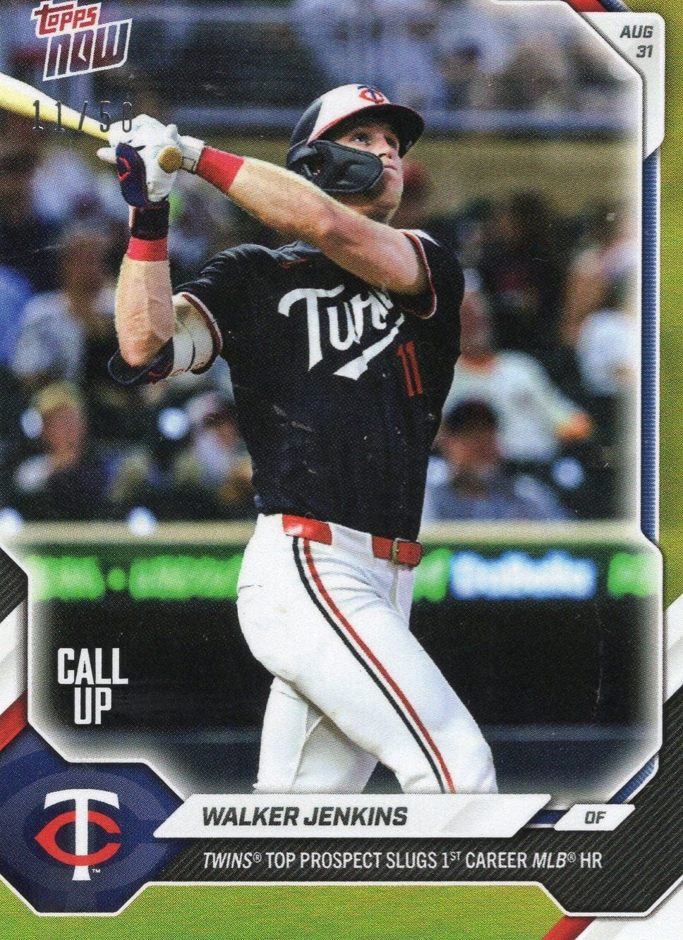 2026 Topps Now Walker Jenkins #619 Gold Foil /50 Rookie RC Baseball Card