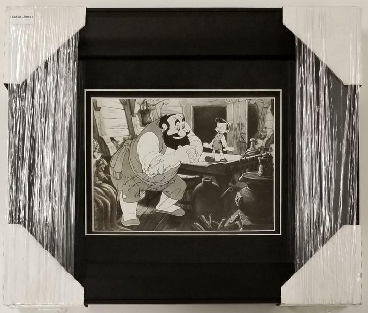 Dickie Jones signed 8x10 Photo Lithograph FRAMED Disney Voice of Pinocchio (B)