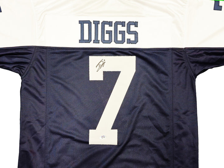 Dallas Cowboys Trevon Diggs Autographed Signed Blue & White Jersey PSA/DNA