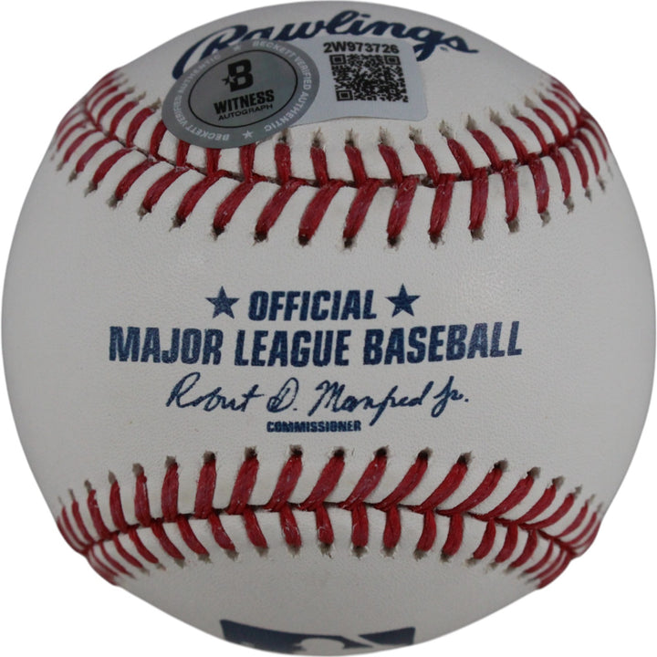 Eddie Murray Autographed Baltimore Orioles OML Ball AL ROY Beckett Witness 50289