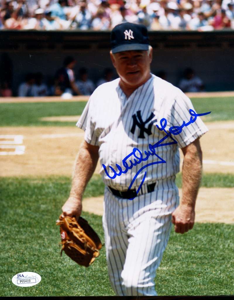 Whitey Ford Jsa Coa Signed 1/1 Original Image 8x10 Photo Authentic Autograph