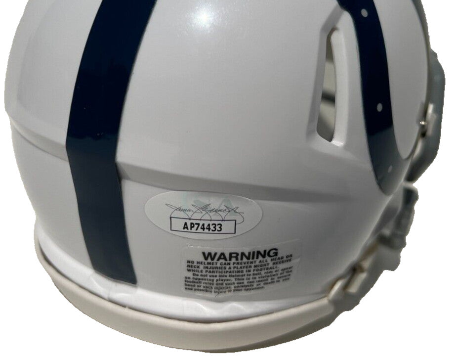 SHANE STEICHEN SIGNED AUTOGRAPHED INDIANAPOLIS COLTS FOOTBALL MINI HELMET JSA