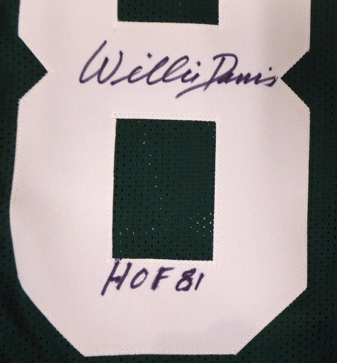 Green Bay Packers Willie Davis Auto Green Jersey HOF 81 & SB I II Champs PSA/DNA