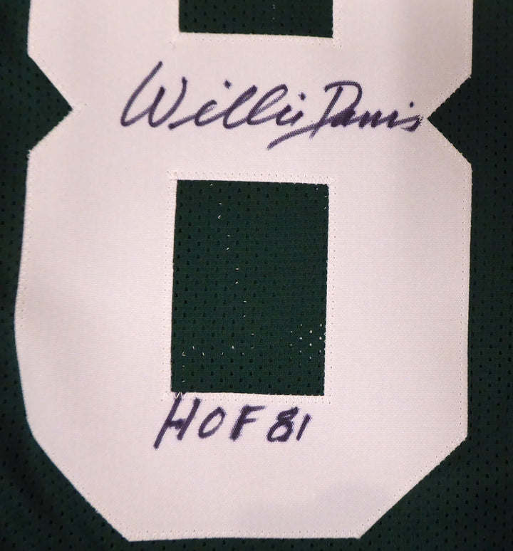 Green Bay Packers Willie Davis Auto Green Jersey HOF 81 & SB I II Champs PSA/DNA