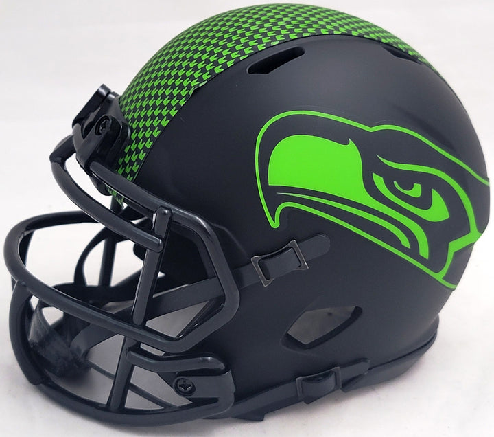 Uchenna Nwosu Signed Seattle Seahawks Eclipse Black Speed Mini Helmet MCS Holo