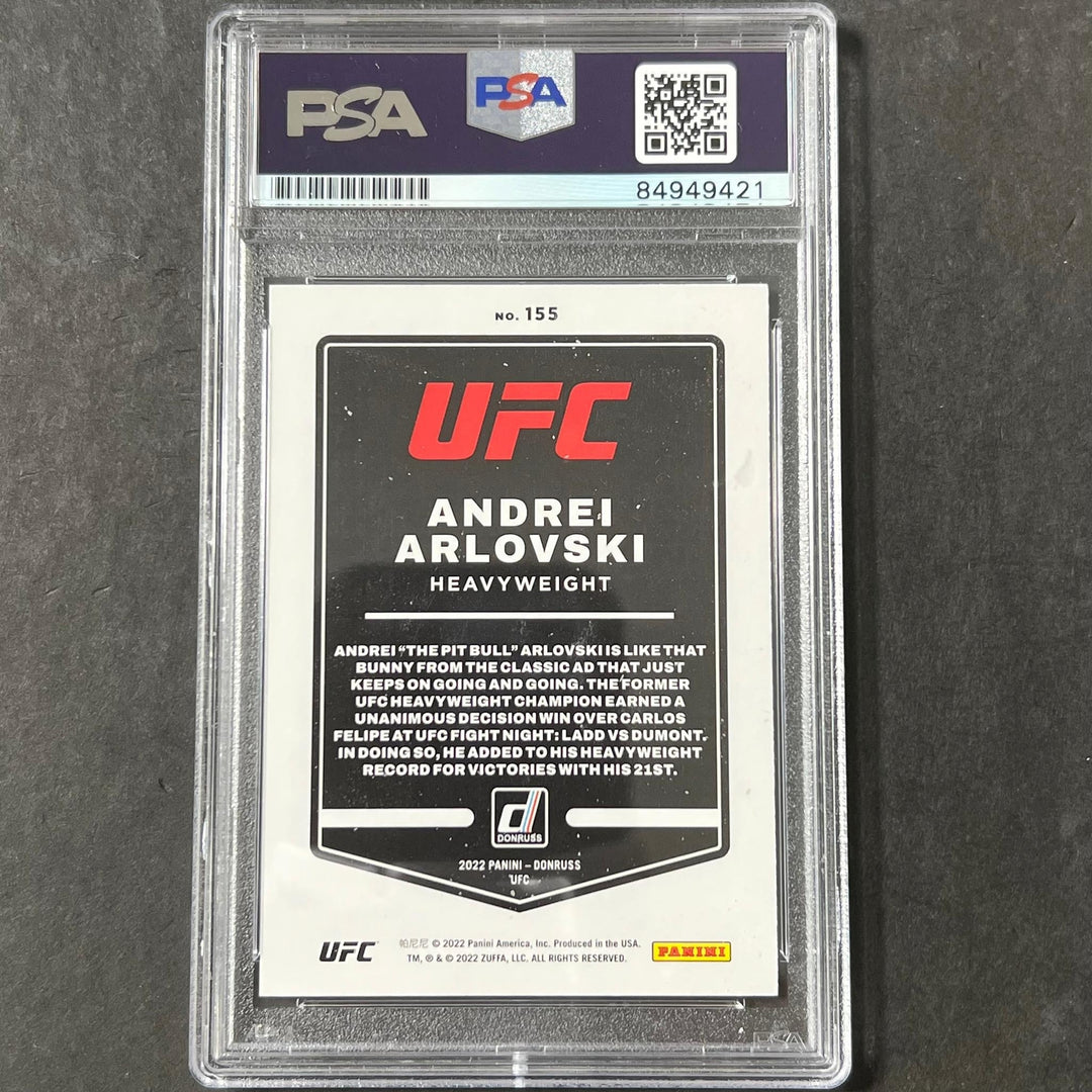 2022 Panini Donruss #155 Andrei Arlovski Signed Card AUTO PSA Slabbed UFC