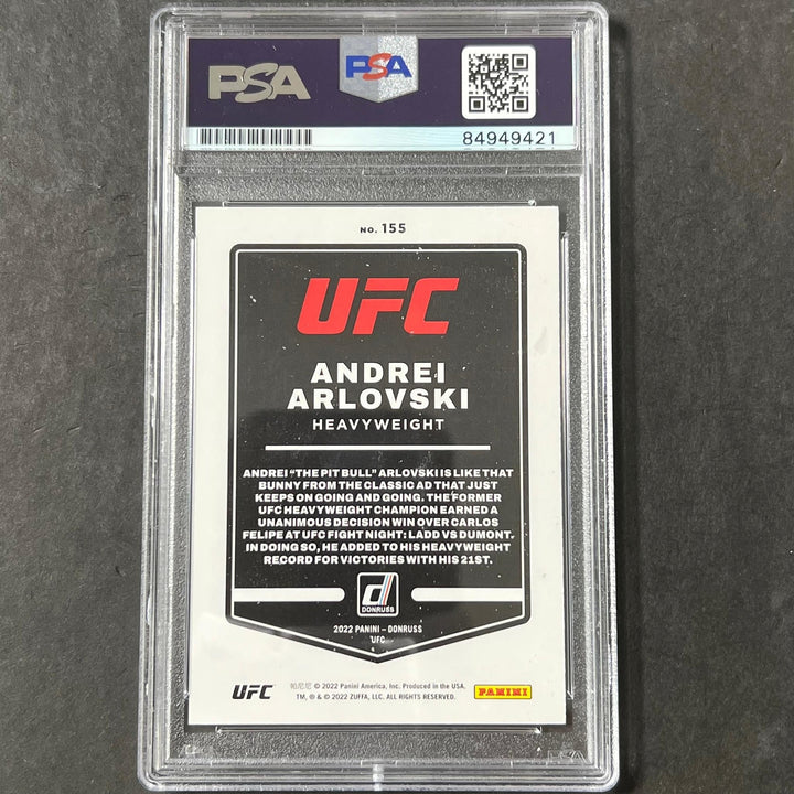 2022 Panini Donruss #155 Andrei Arlovski Signed Card AUTO PSA Slabbed UFC